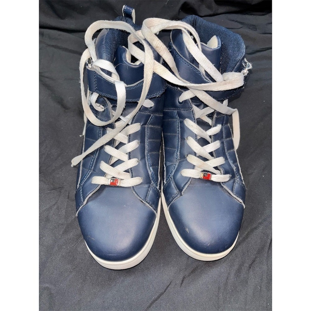 U.S. Polo Assn. Men's High Top Sneakers Navy Blue/White‎ Lace Up US 10.5 y2K
